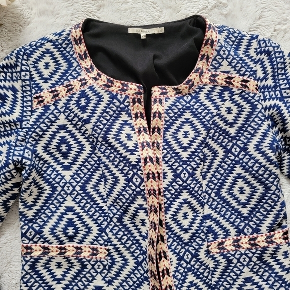 Tularosa Santa Fe Fringe Jacket in Diamondback Blue Cream Size XS - Picture 5 of 14